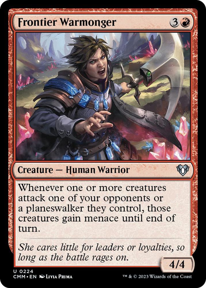 Frontier Warmonger 224 card from Commander Masters