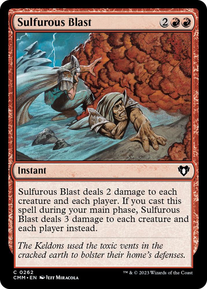 Sulfurous Blast 262 card from Commander Masters