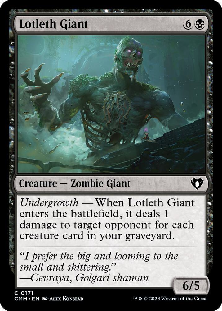 Lotleth Giant 171 card from Commander Masters