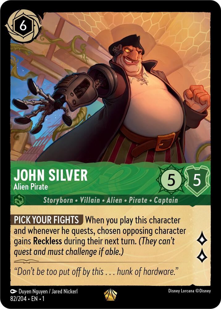 John Silver - Alien Pirate 82/204 card from The First Chapter