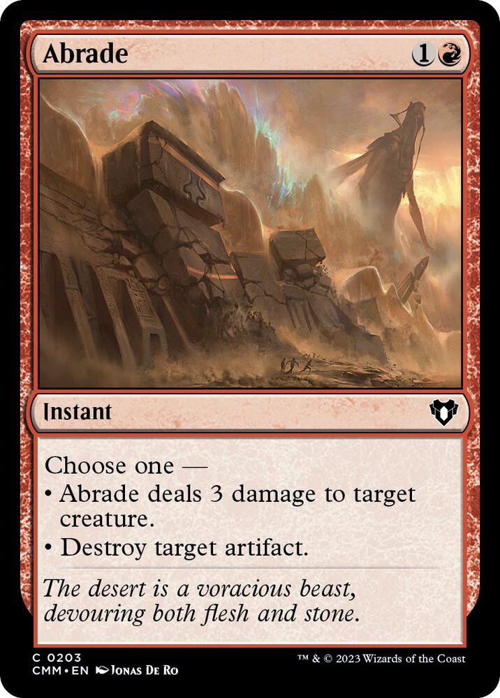 Abrade 203 card from Commander Masters
