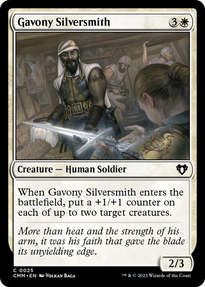 Gavony Silversmith 25 card from Commander Masters