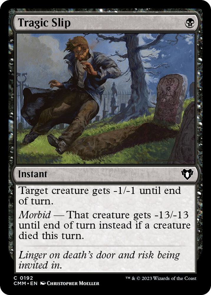 Tragic Slip 192 card from Commander Masters