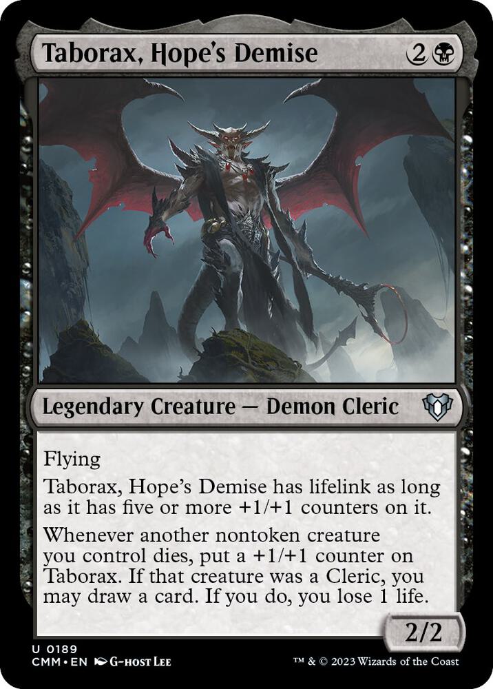 Taborax, Hope's Demise 189 card from Commander Masters