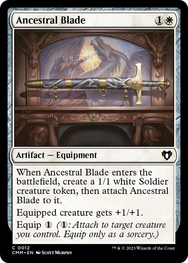 Ancestral Blade 12 card from Commander Masters