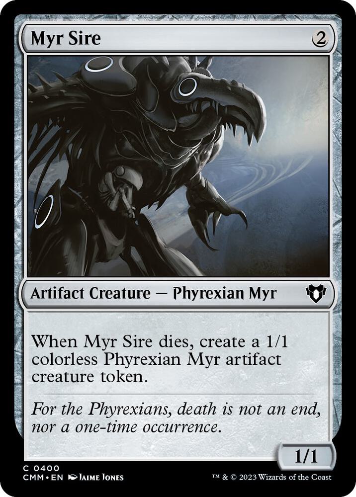 Myr Sire 400 card from Commander Masters