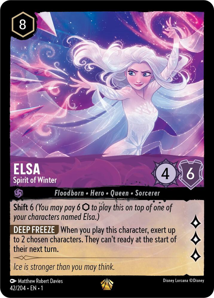 Elsa - Spirit of Winter 42/204 card from The First Chapter