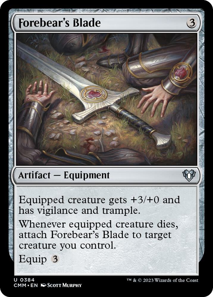 Forebear's Blade 384 card from Commander Masters