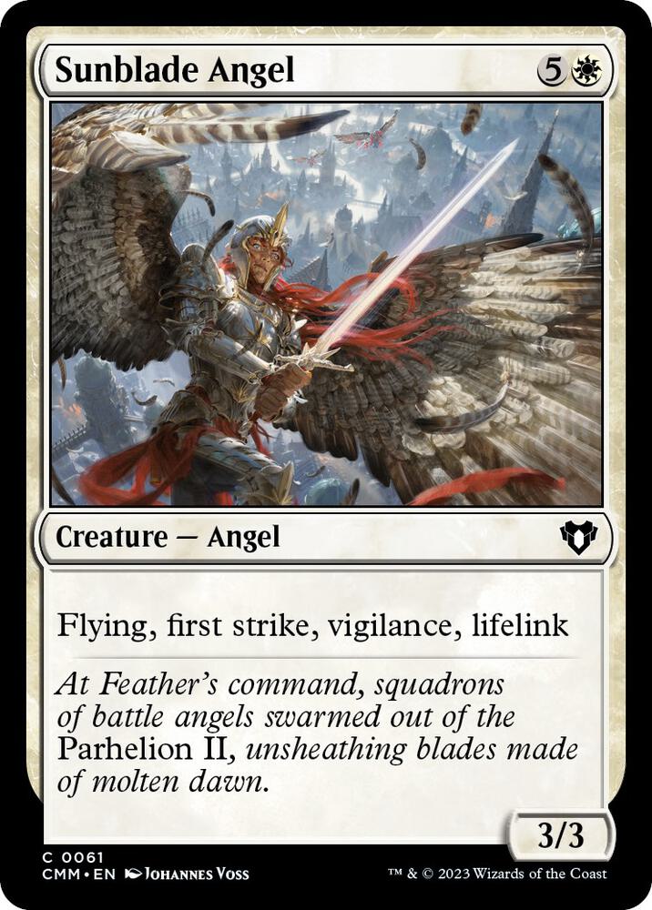 Sunblade Angel 61 card from Commander Masters