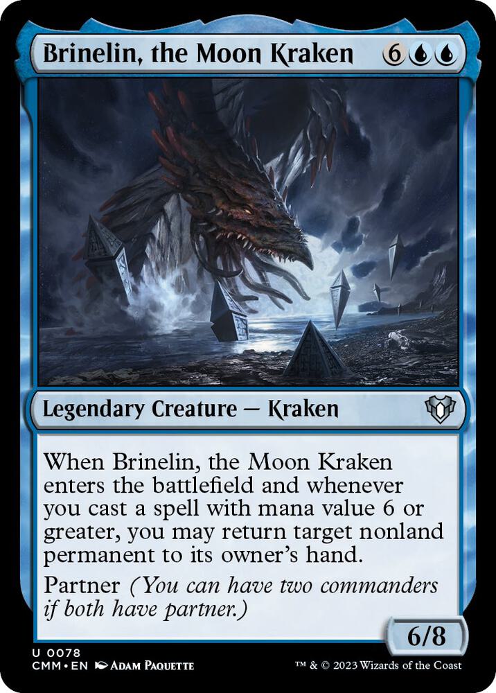 Brinelin, the Moon Kraken 78 card from Commander Masters