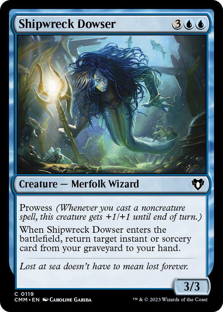 Shipwreck Dowser 119 card from Commander Masters