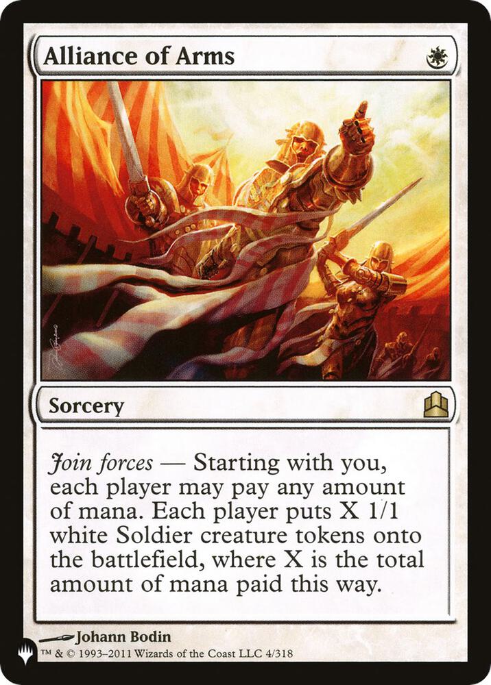 Alliance of Arms 4/318 card from The List Reprints