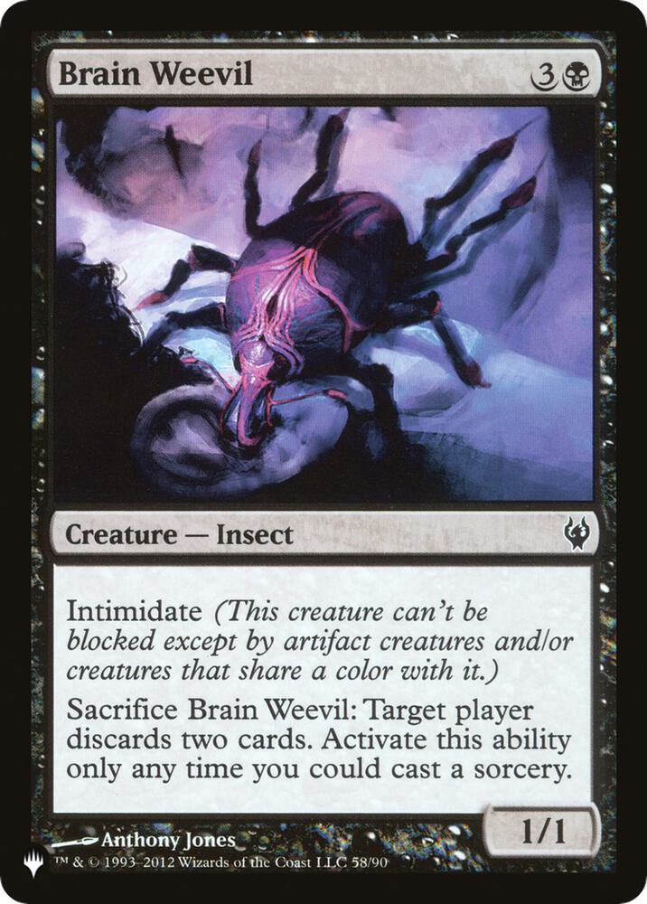 Brain Weevil 58/90 card from The List Reprints