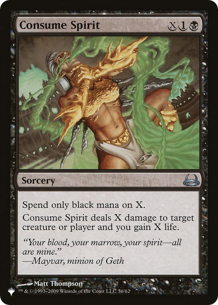 Consume Spirit 56/62 card from The List Reprints