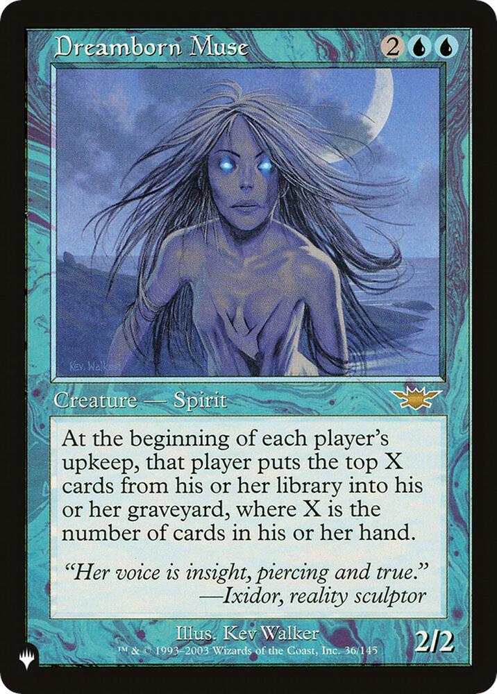 Dreamborn Muse 36/145 card from The List Reprints