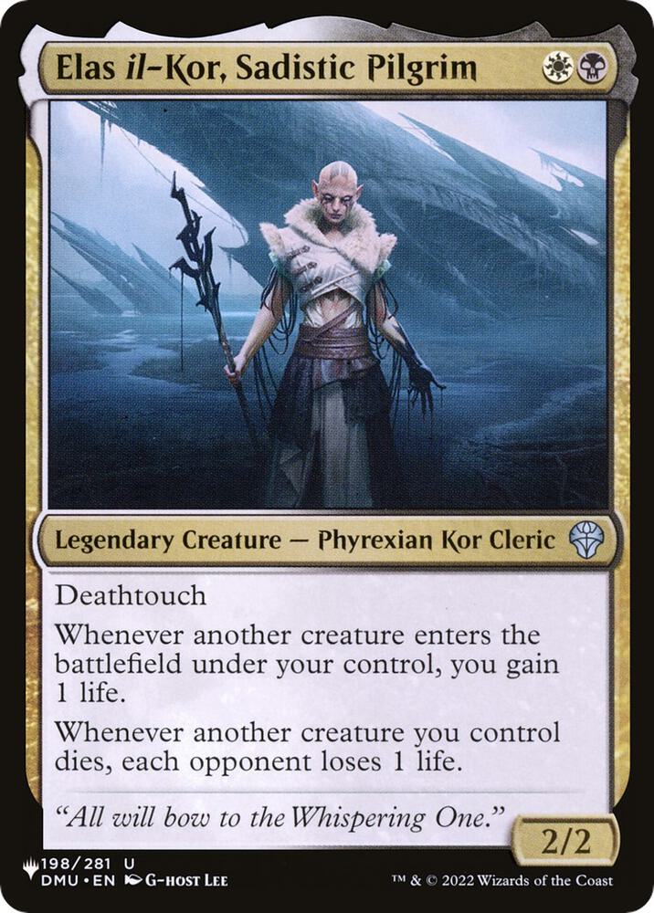 Elas il-Kor, Sadistic Pilgrim 198/281 card from The List Reprints
