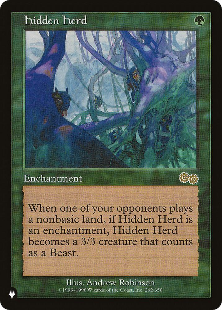 Hidden Herd 262/350 card from The List Reprints