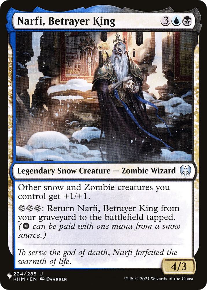 Narfi, Betrayer King 224/285 card from The List Reprints
