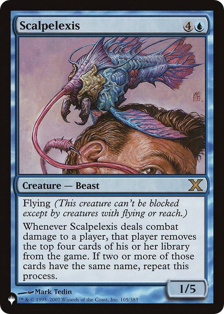 Scalpelexis 105/383 card from The List Reprints