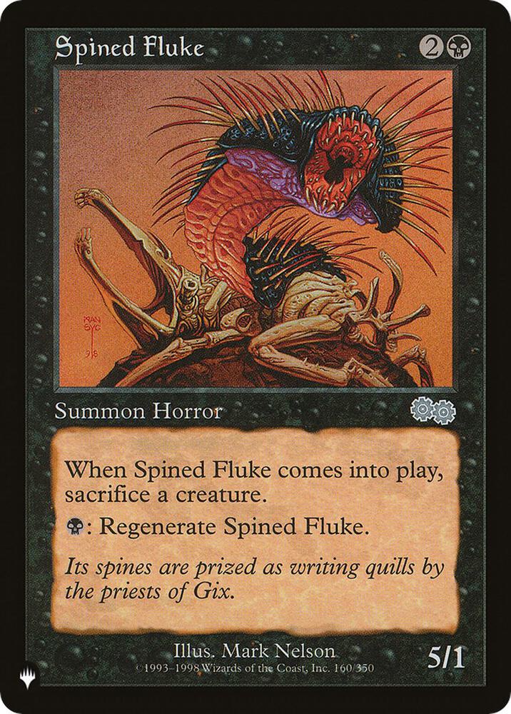 Spined Fluke 160/350 card from The List Reprints