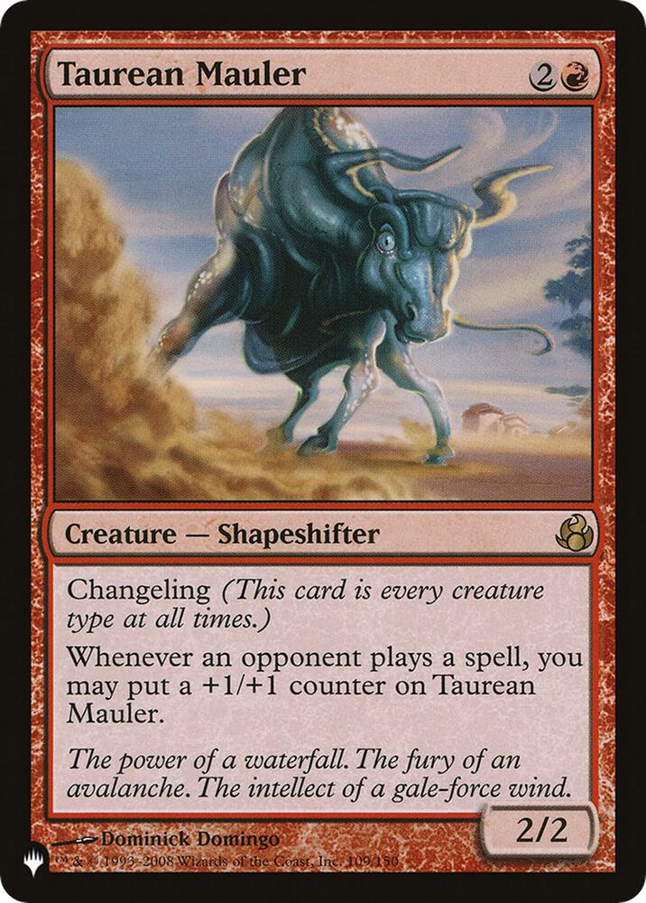 Taurean Mauler (MOR) 109/150 card from The List Reprints