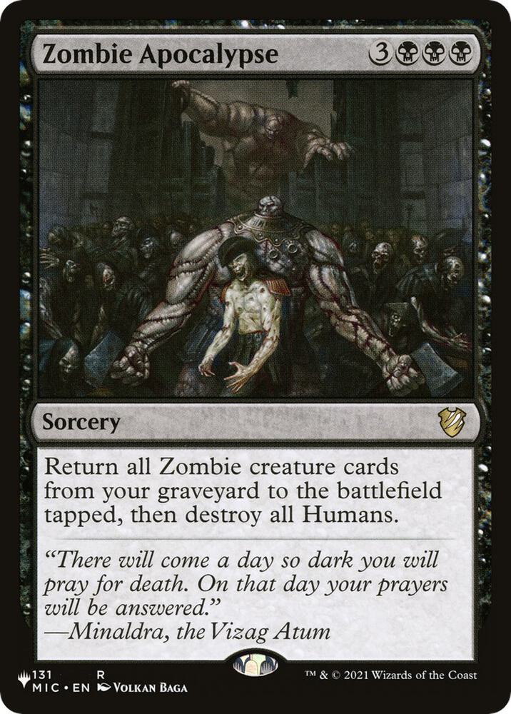 Zombie Apocalypse 131/038 card from The List Reprints