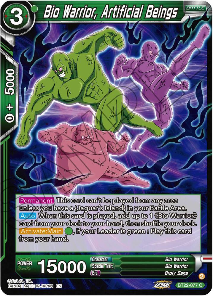 Bio Warrior, Artificial Beings BT22-077 card from Critical Blow