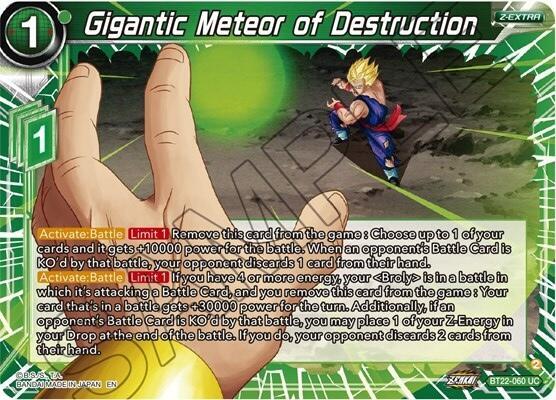 Gigantic Meteor of Destruction BT22-060 card from Critical Blow