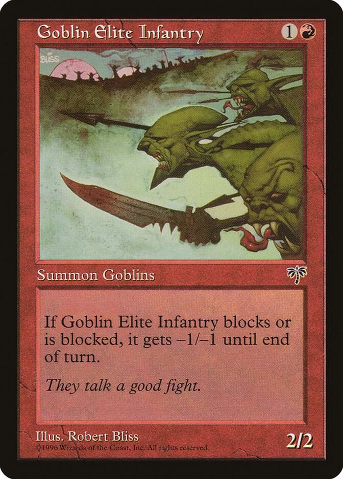Goblin Elite Infantry card from Mirage