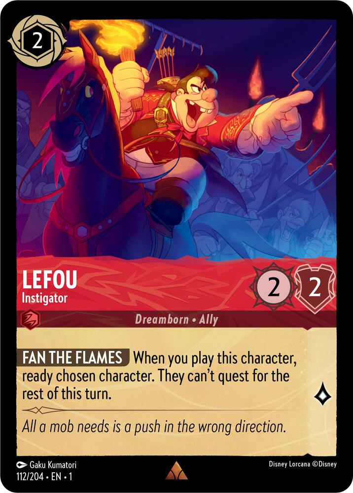 Lefou - Instigator 112/204 card from The First Chapter