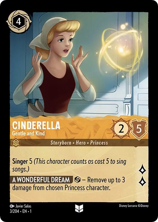 Cinderella - Gentle and Kind 3/204 card from The First Chapter