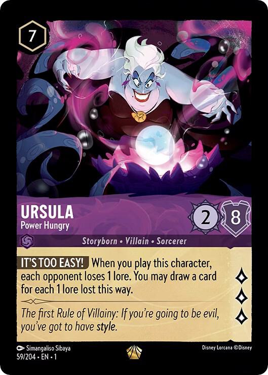 Ursula - Power Hungry 59/204 card from The First Chapter