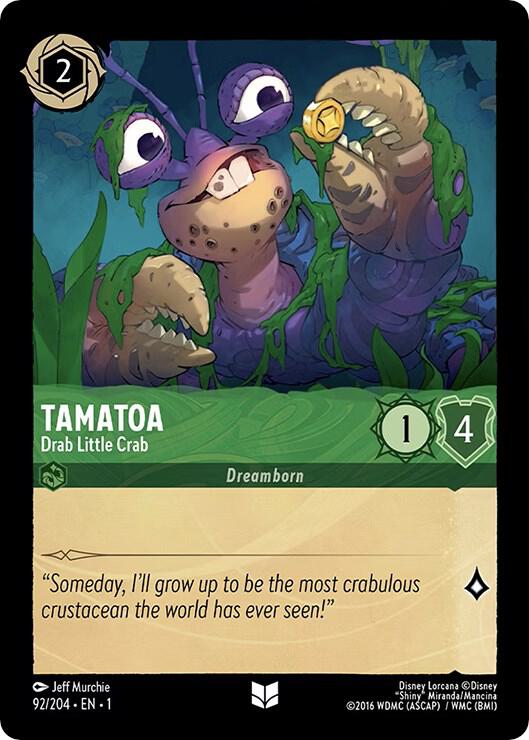 Tamatoa - Drab Little Crab 92/204 card from The First Chapter