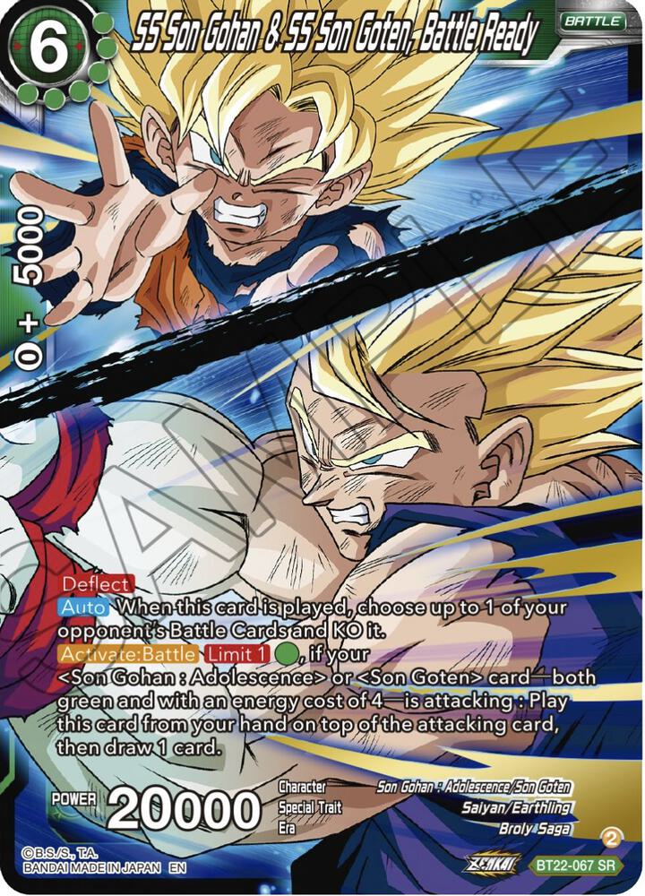 SS Son Gohan & SS Son Goten, Battle Ready BT22-067 card from Critical Blow