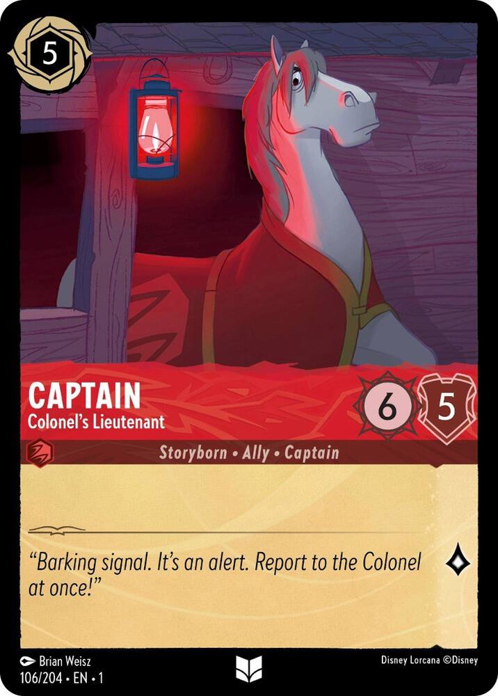 Captain - Colonel's Lieutenant 106/204 card from The First Chapter