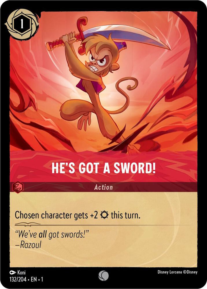 He's Got A Sword! 132/204 card from The First Chapter