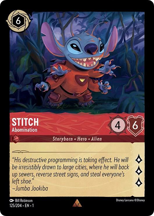 Stitch - Abomination 125/204 card from The First Chapter