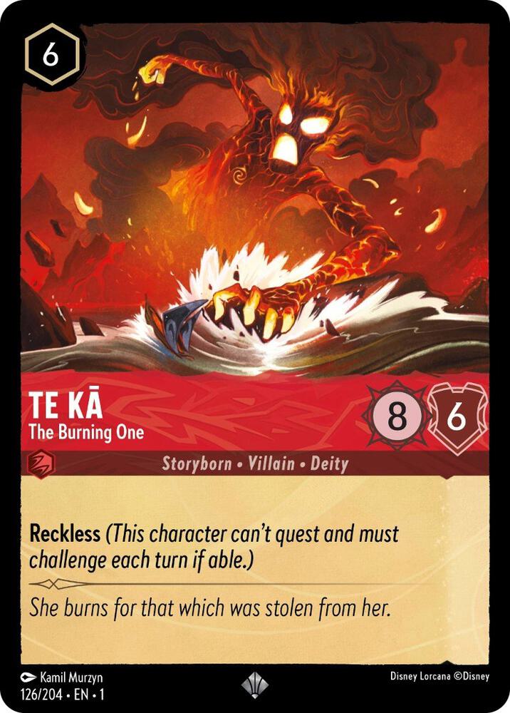 Te Ka - The Burning One 126/204 card from The First Chapter