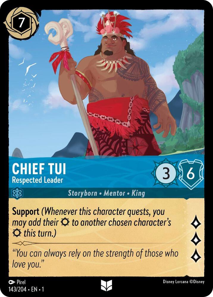 Chief Tui - Respected Leader 143/204 card from The First Chapter