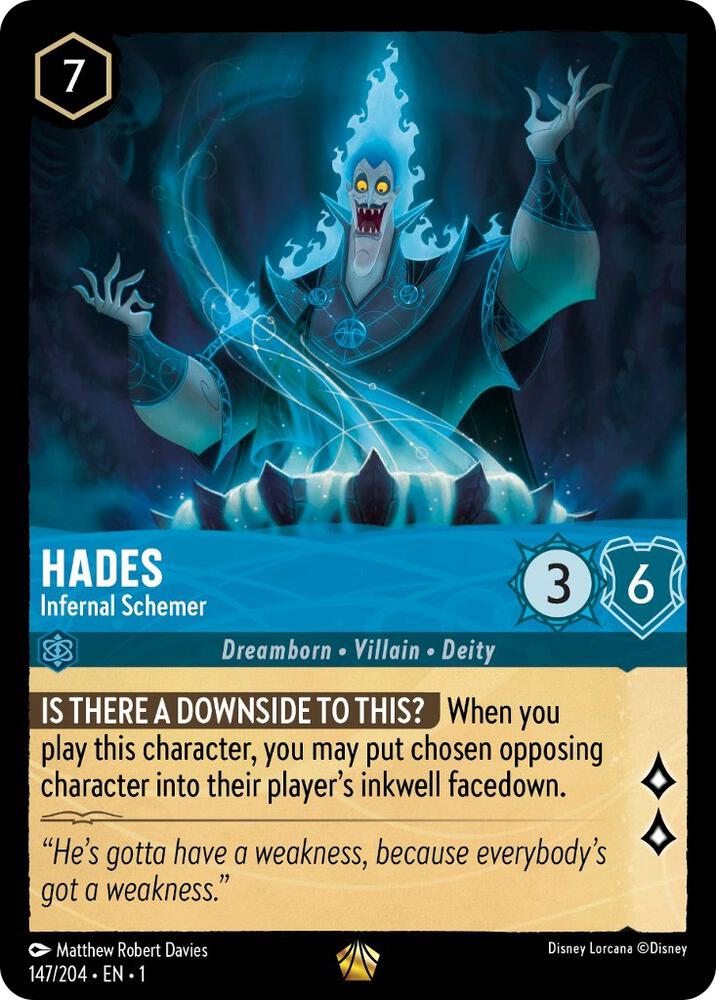 Hades - Infernal Schemer 147/204 card from The First Chapter