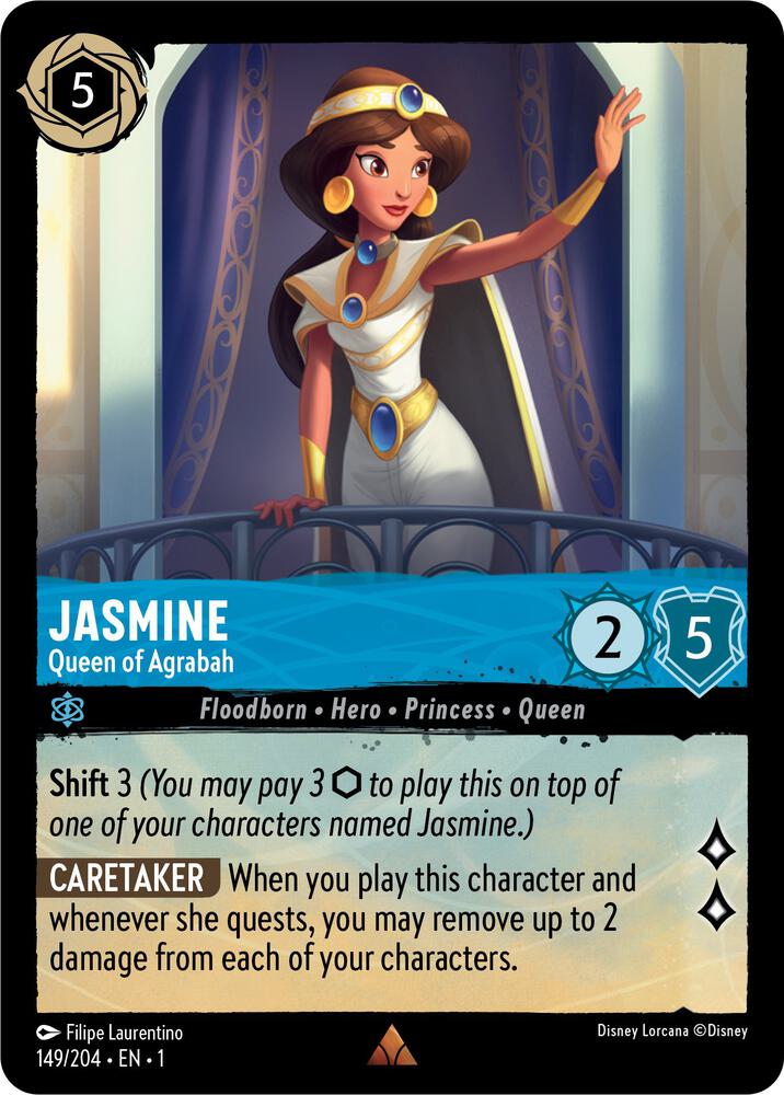 Jasmine - Queen of Agrabah 149/204 card from The First Chapter