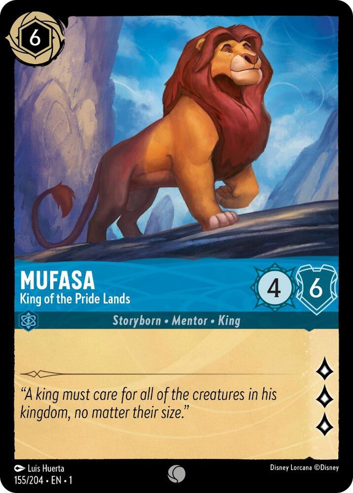 Mufasa - King of the Pride Lands 155/204 card from The First Chapter