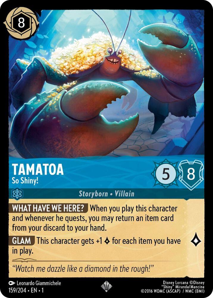 Tamatoa - So Shiny! 159/204 card from The First Chapter