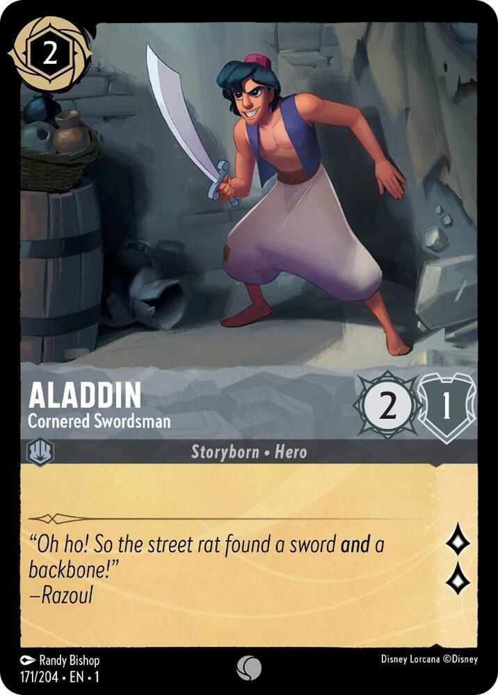 Aladdin - Cornered Swordsman 171/204 card from The First Chapter