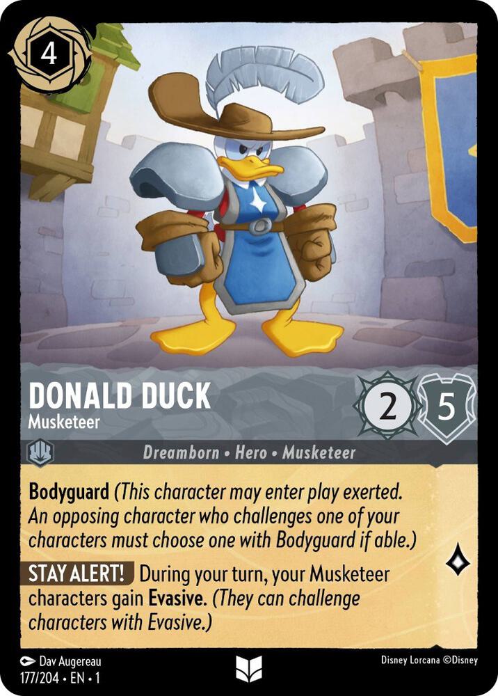 Donald Duck - Musketeer 177/204 card from The First Chapter