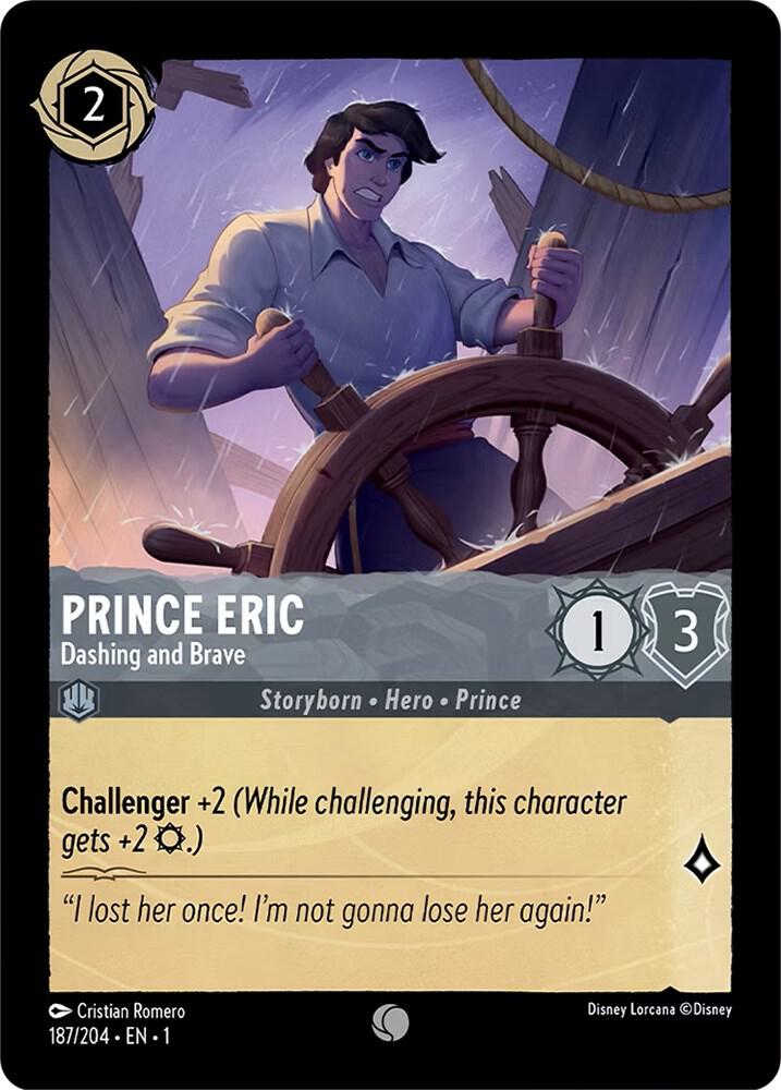 Prince Eric - Dashing and Brave 187/204 card from The First Chapter