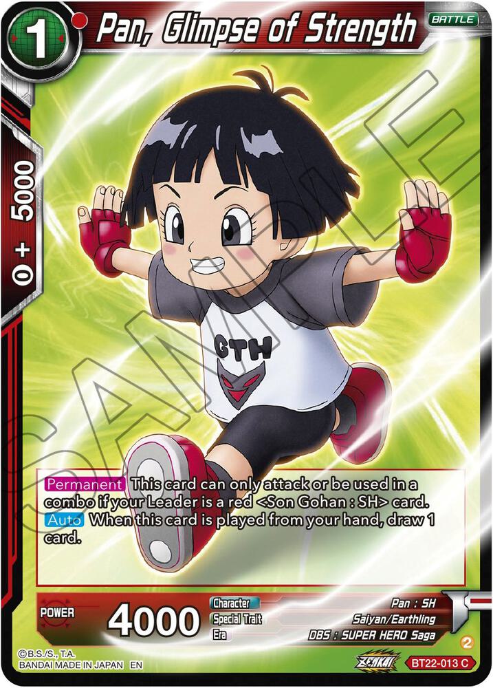 Pan, Glimpse of Strength BT22-013 card from Critical Blow