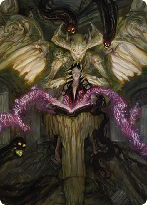 Demonic Tutor Art Card 64 card from Art Series: Commander Masters