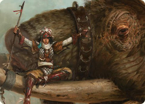 Tuskguard Captain Art Card 16 card from Art Series: Commander Masters