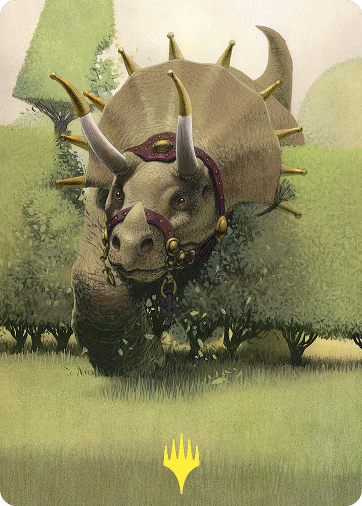 Regal Behemoth Art Card (Gold-Stamped) 43 card from Art Series: Commander Masters
